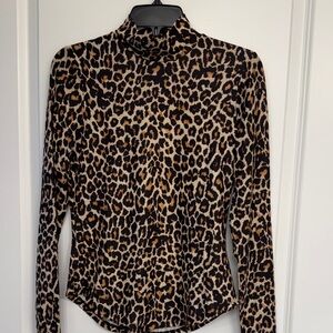 Leopard Print Long Sleeve Women's Top